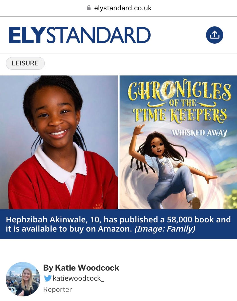 Chronicles of the Time Keepers Whisked Away by Hephzibah Akinwale Ely Standard
