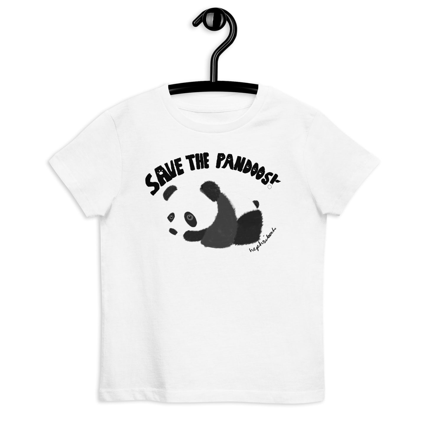 Booboo Organic Cotton T-Shirt For Kids - Grey/White