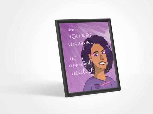 You are Unique No Approval Needed Wall Art